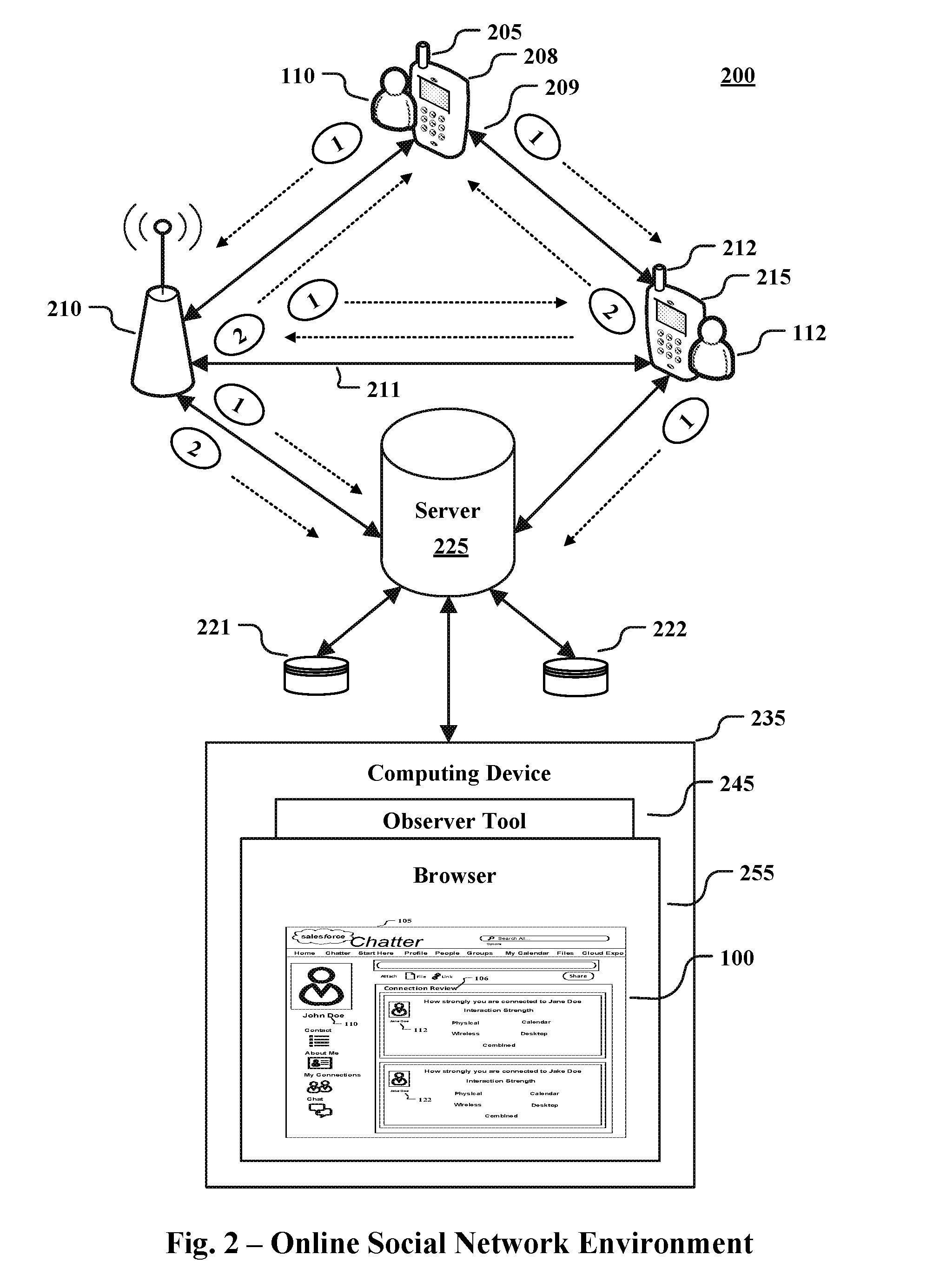 Displaying aggregated connection data using a database system
