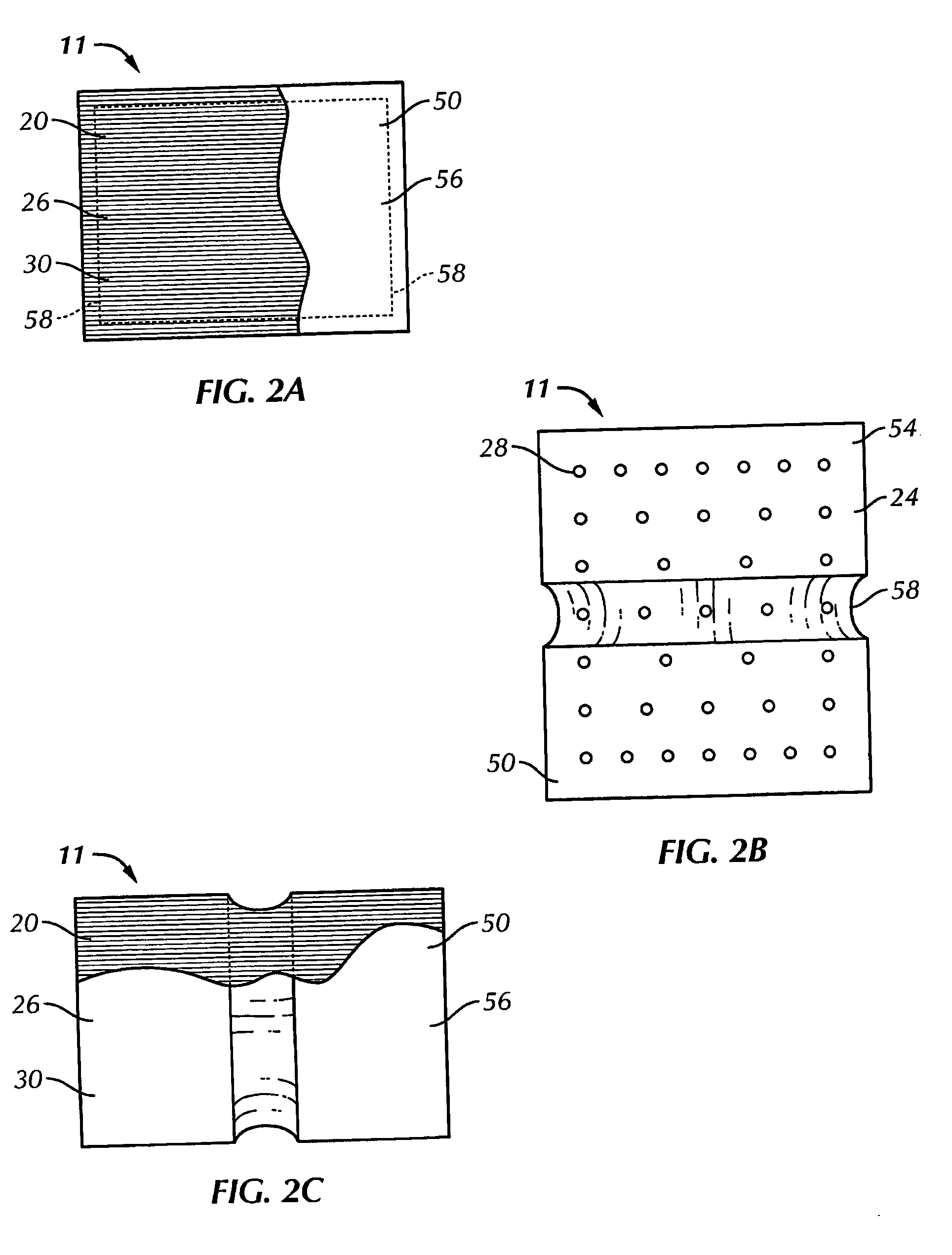 Layered foam target and method of manufacturing the same