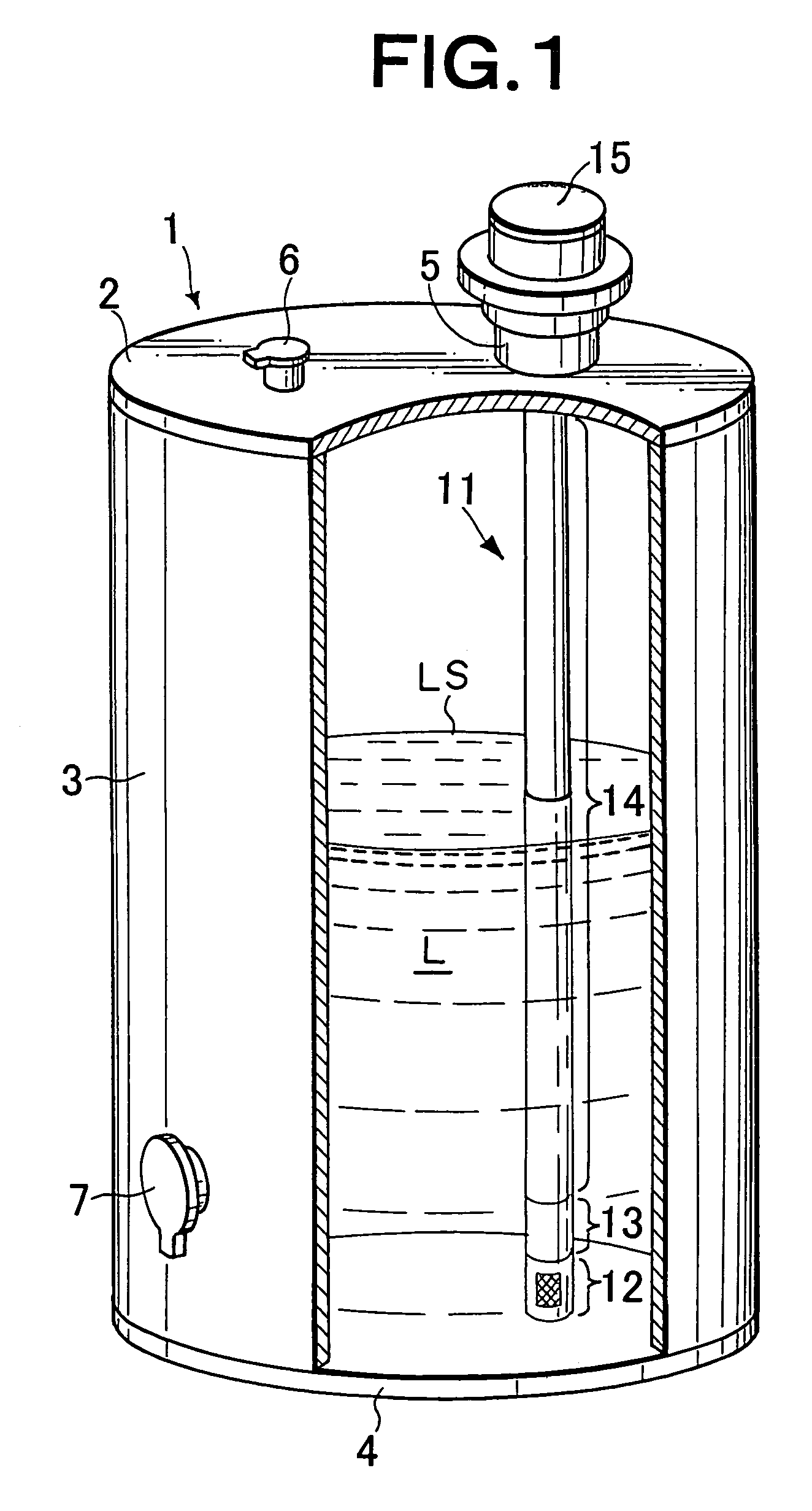 Leak detector of liquid in tank