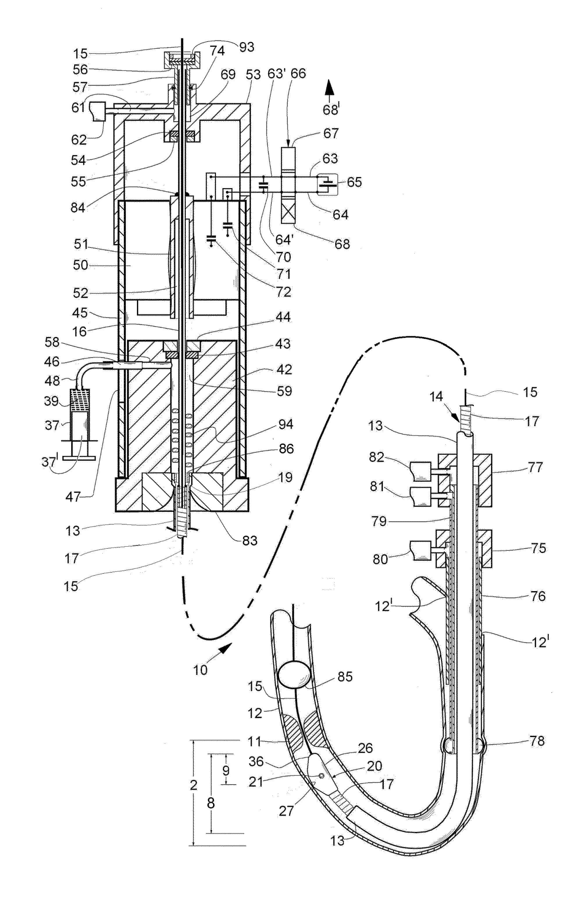 Mechanical - pharmaceutical system for opening obstructed bodily vessels