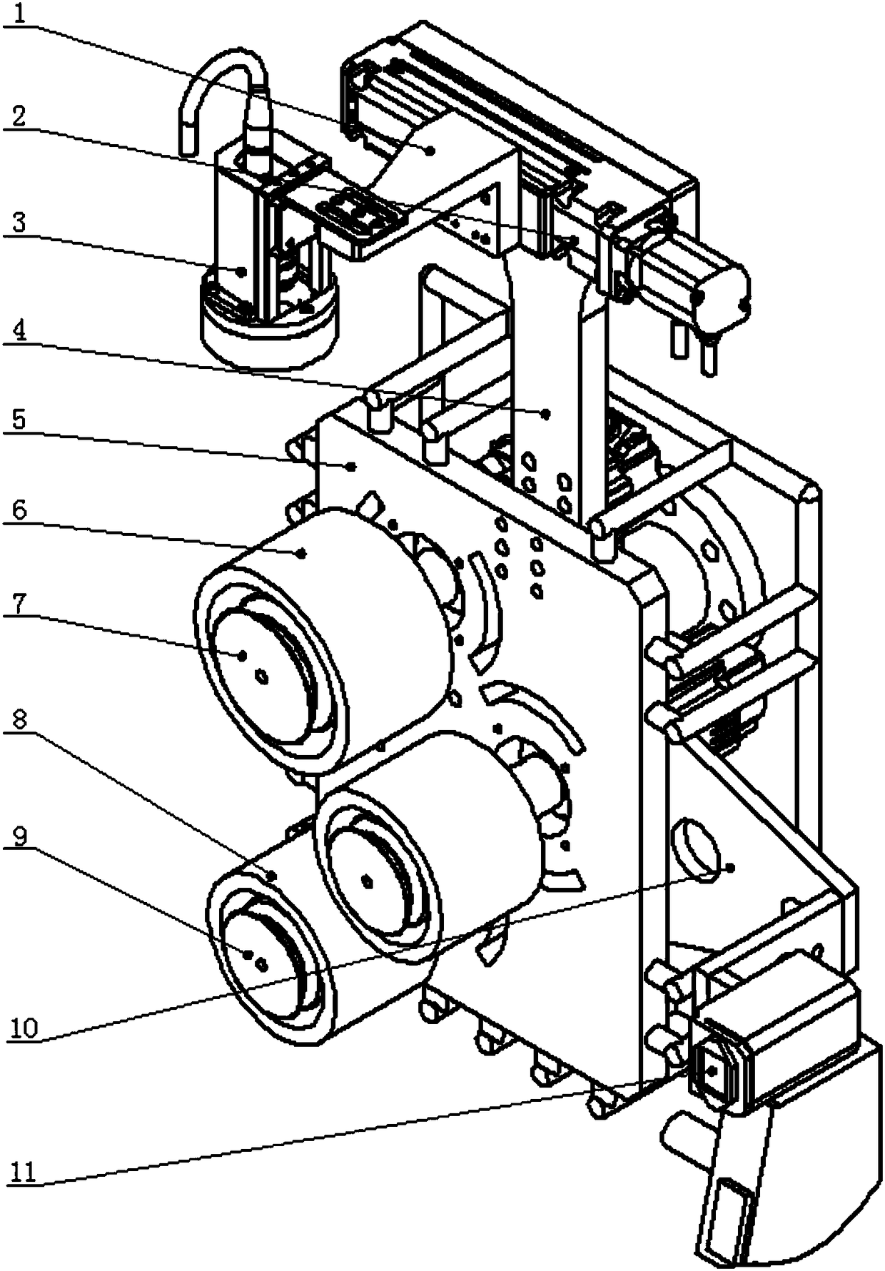 Robot servo gripper for double-machine cooperative carrying of vehicle bumpers