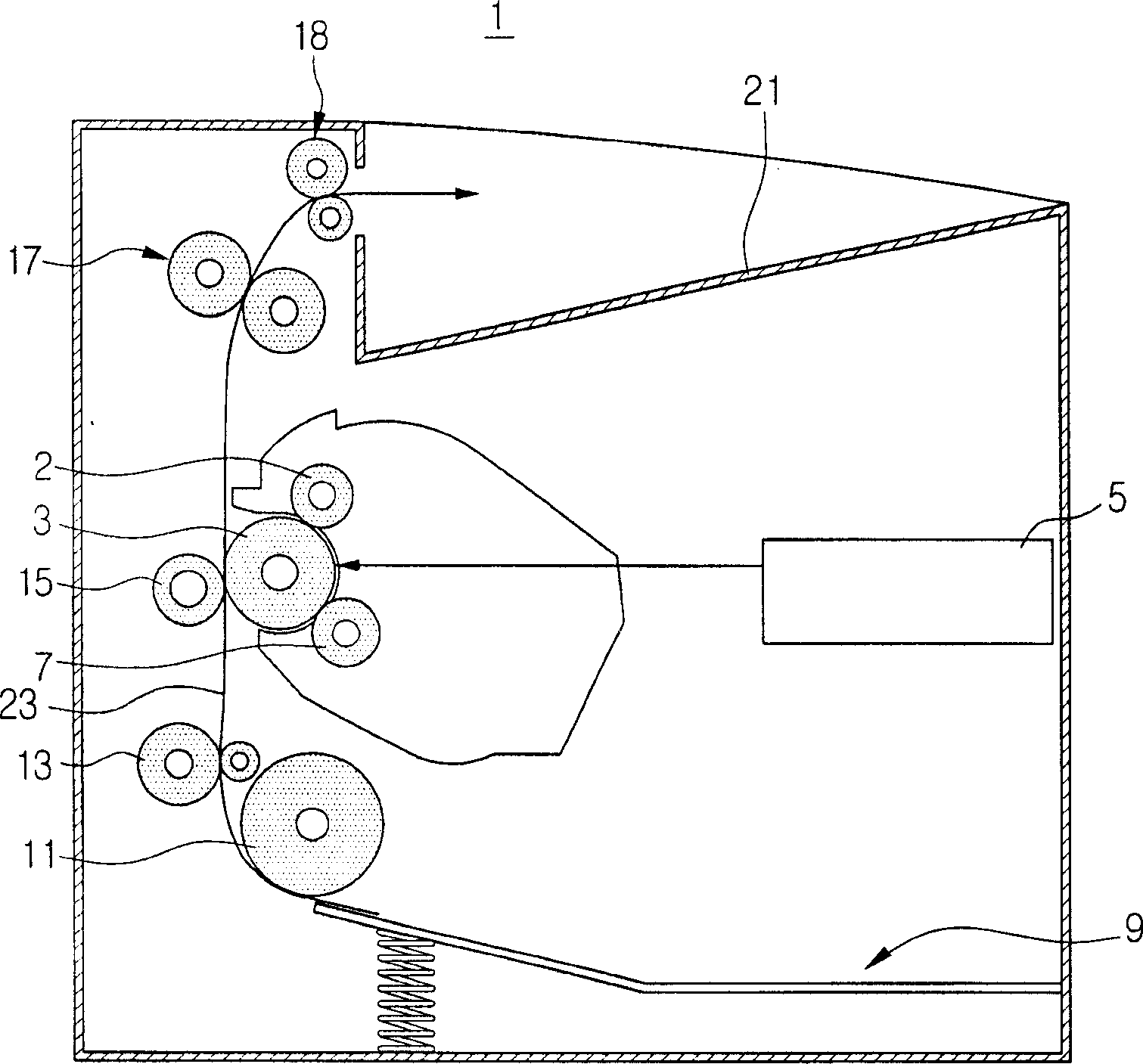 Image forming apparatus and a paper feeding apparatus for the same