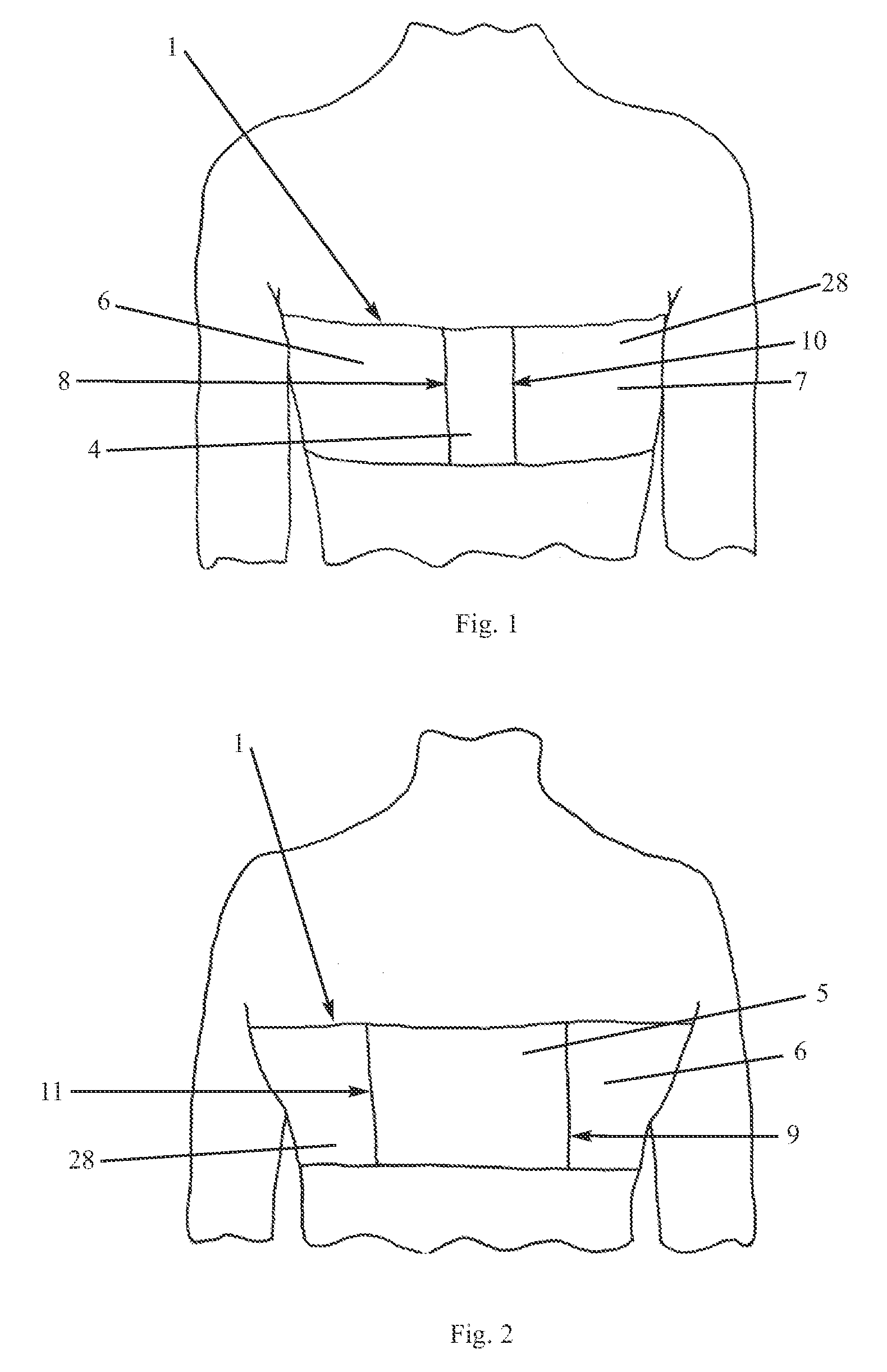 Breast supporting garment