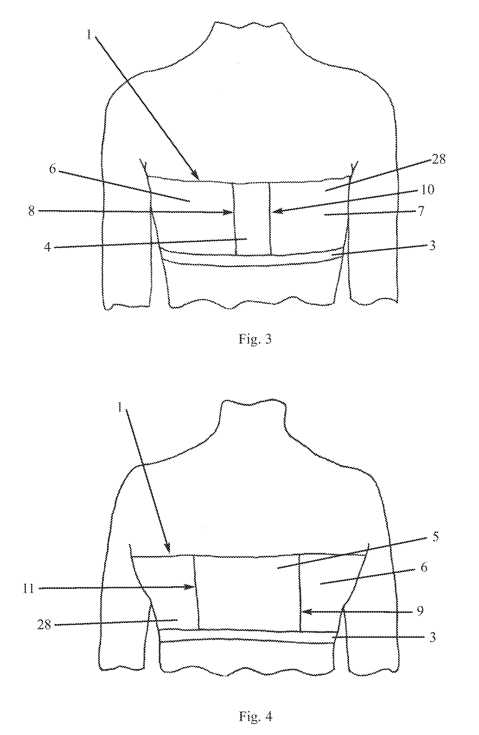 Breast supporting garment