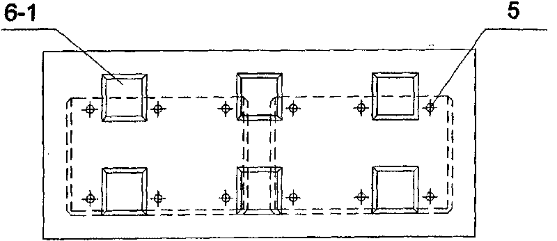 Prefabricated precast concrete tower crane foundation in the shape of bolt connecting box