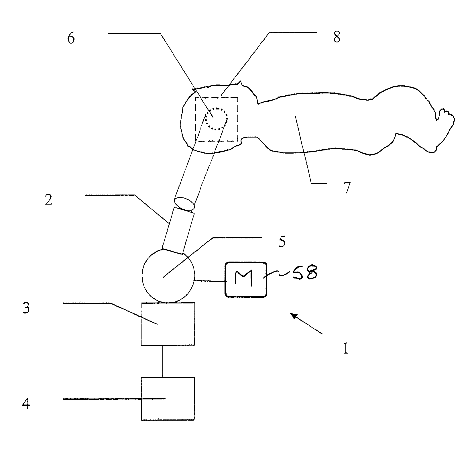 Method and device for the contactless determination of the body temperature