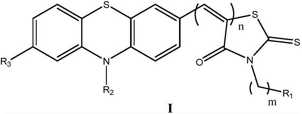 Novel phenothiazine derivative and preparation method and application thereof