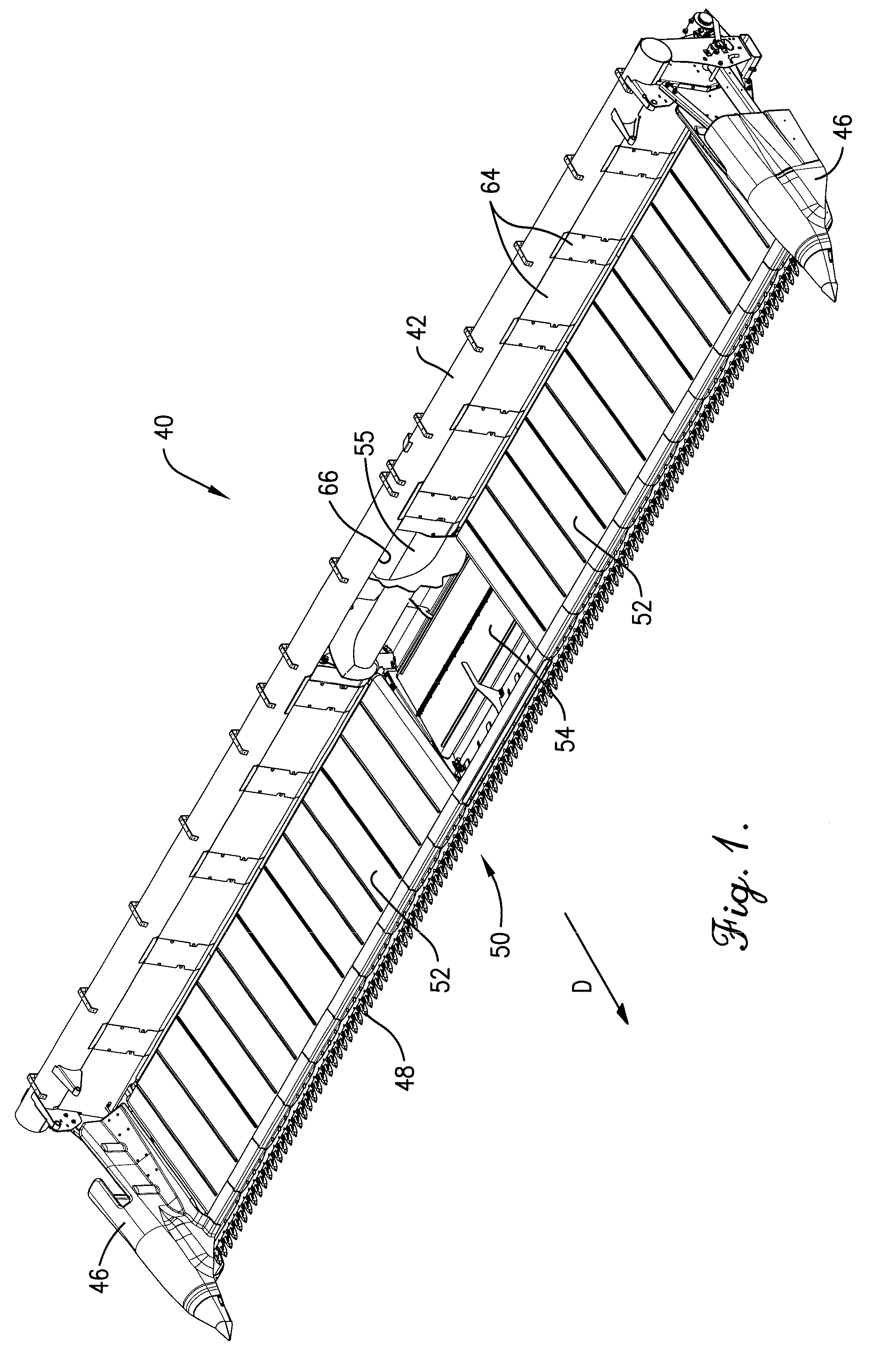 Draper belt with crop-retaining rib