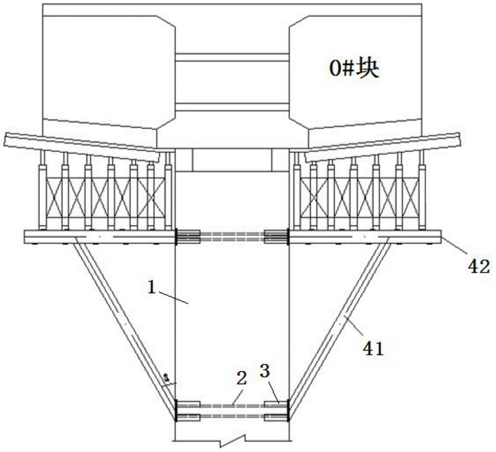 Fastener connecting structure for cantilever box beam triangle brackets