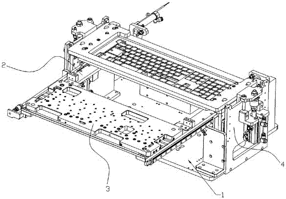 Keyboard clamping mechanism based on double effects of pressure and suction