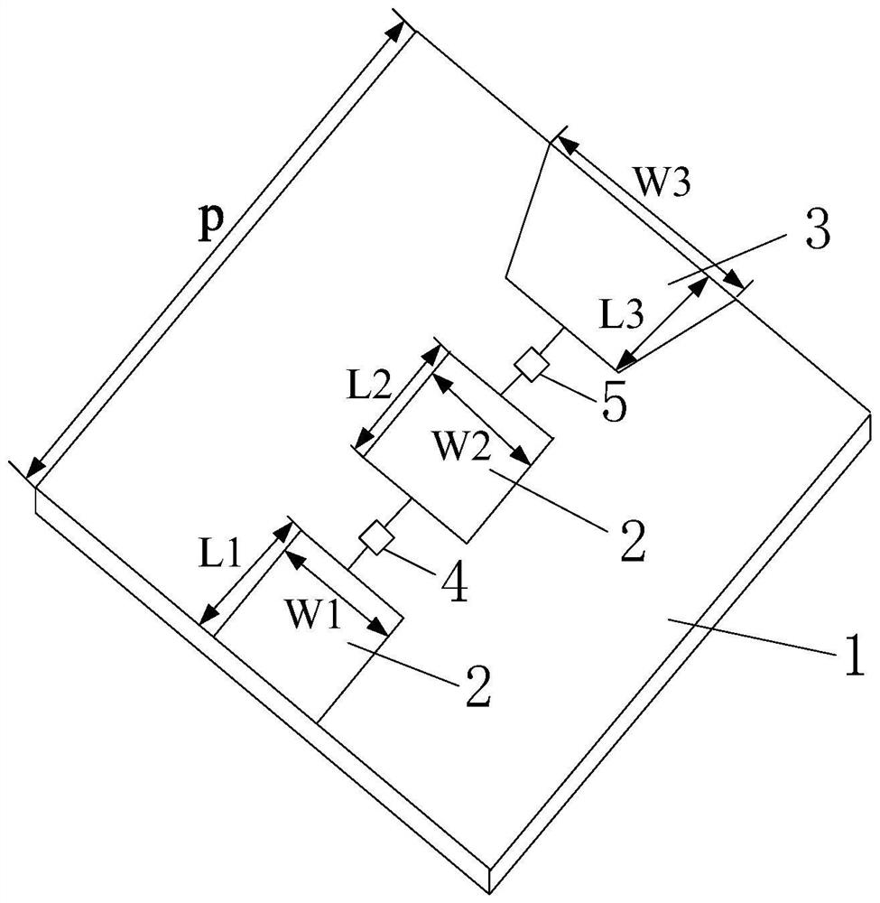 Ultra-wideband adjustable metasurface wave absorber unit, patch array and control method