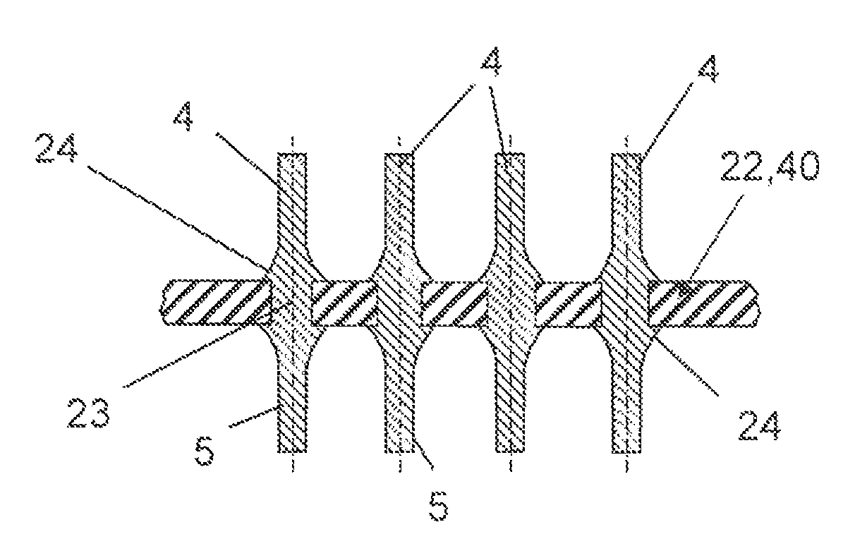 Light-conducting component for constructions and buildings and also production process therefor