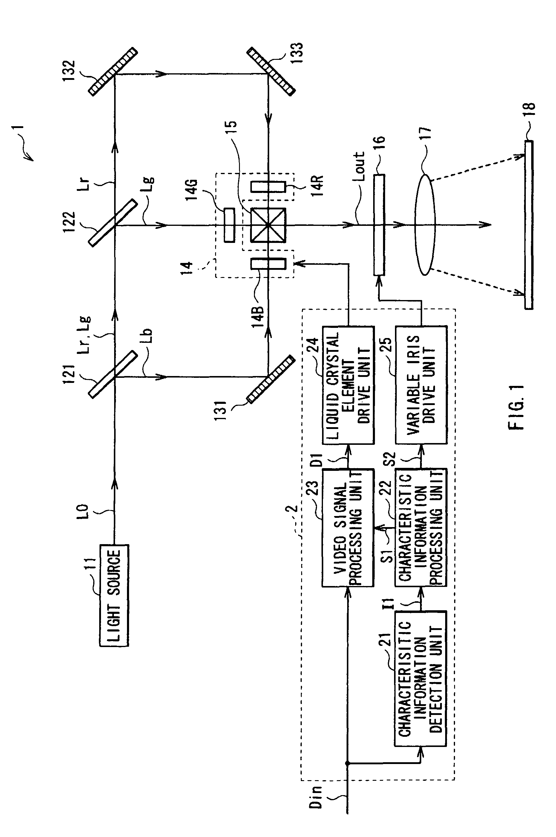 Image display apparatus featuring improved contrast