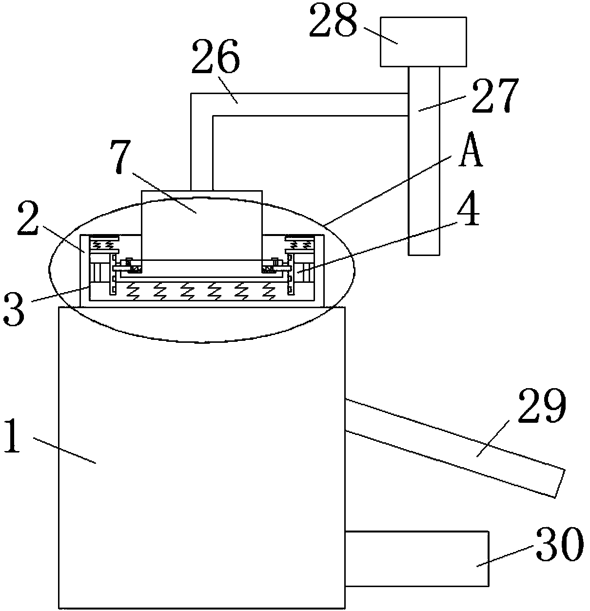 Dust removal device for tablet press
