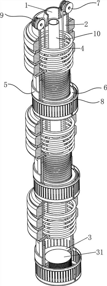 Oil field layered oil production filling tool with adjusting function