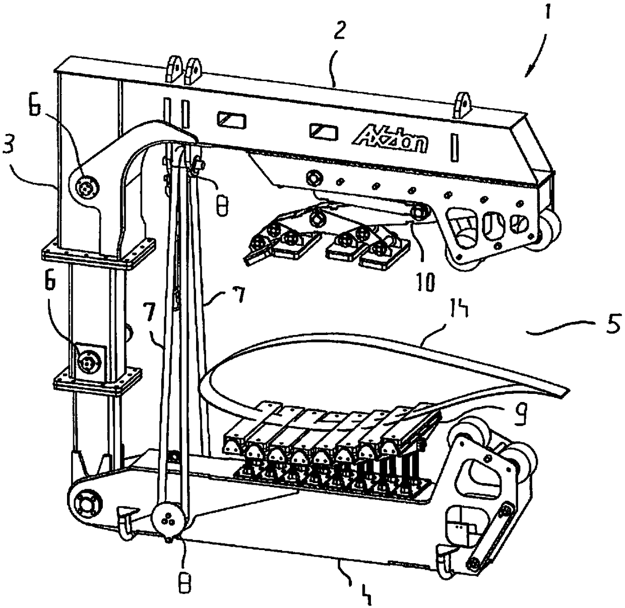 Gripper and cross-member having at least one gripper