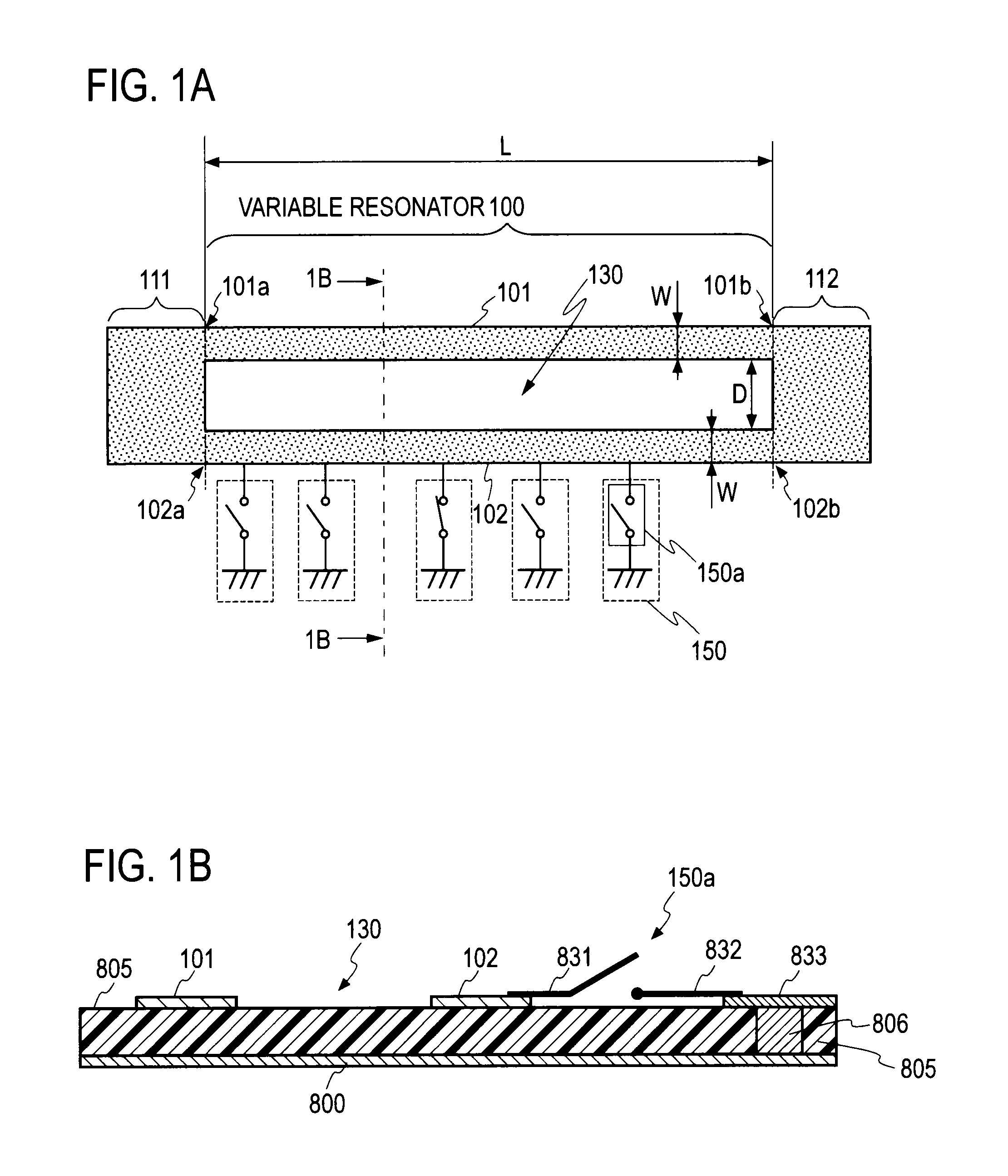 Multirole circuit element capable of operating as variable resonator or transmission line and variable filter incorporating the same