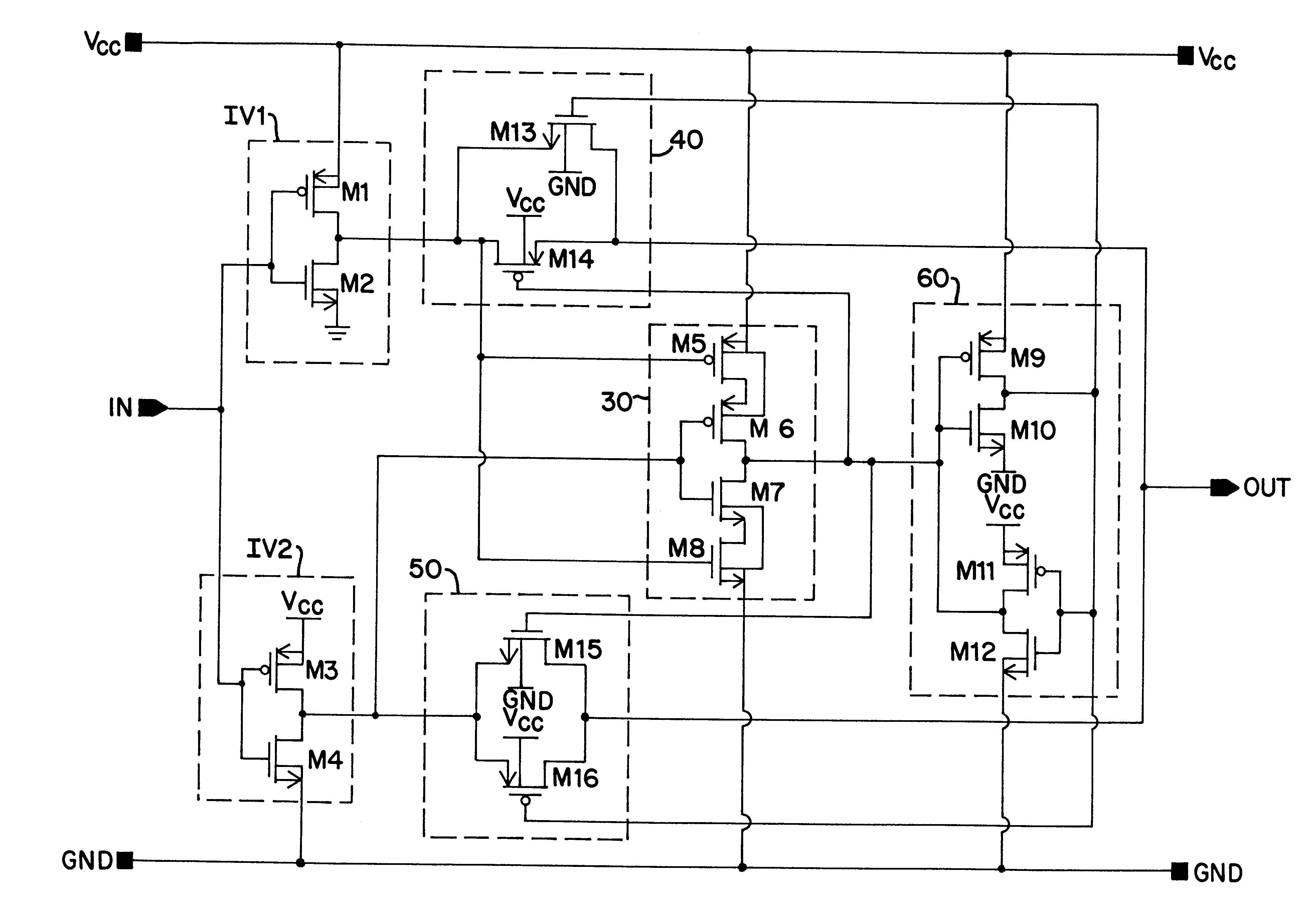 Circuit for dynamic switching of a buffer threshold