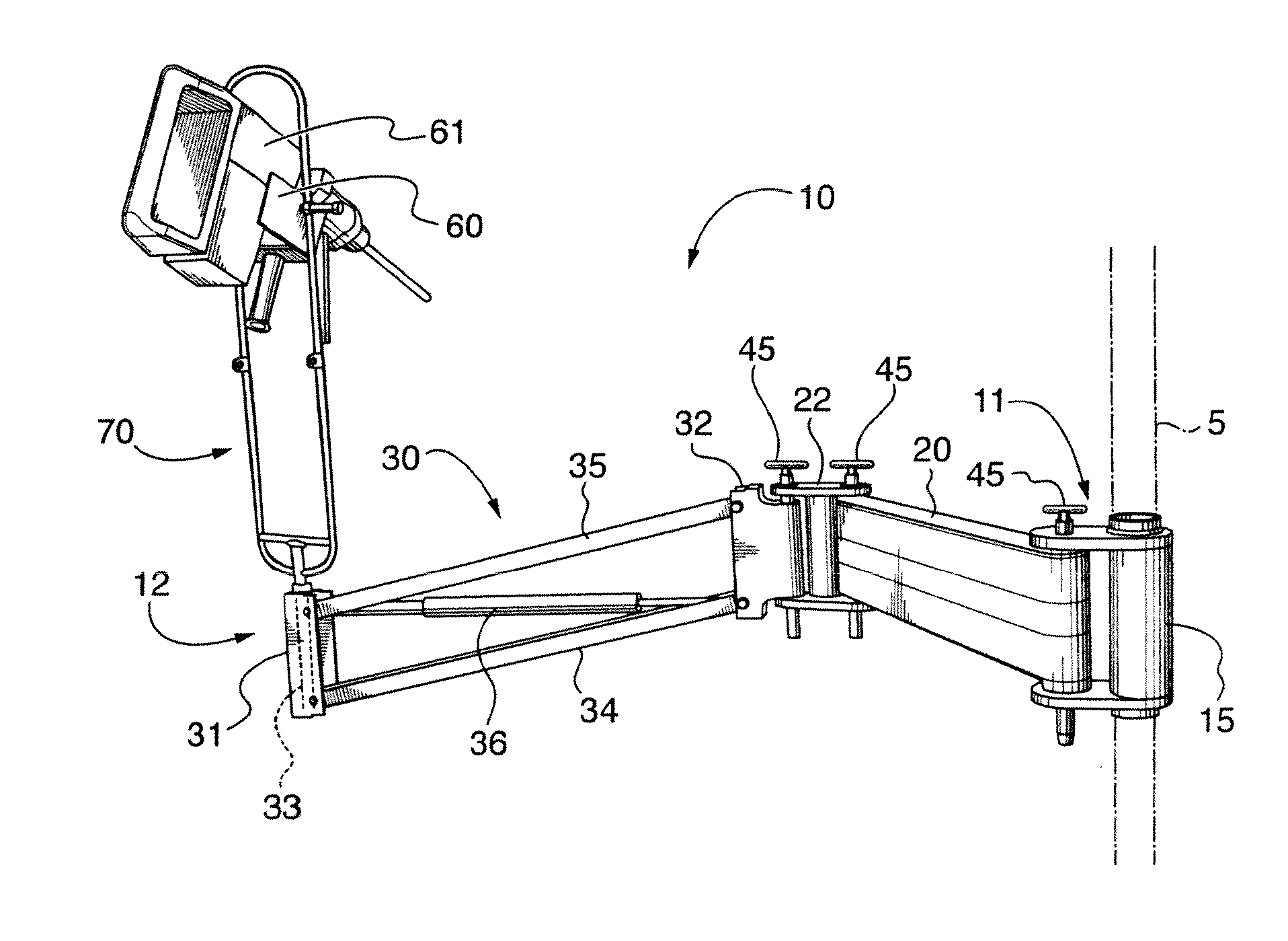 Portable articulating tool support