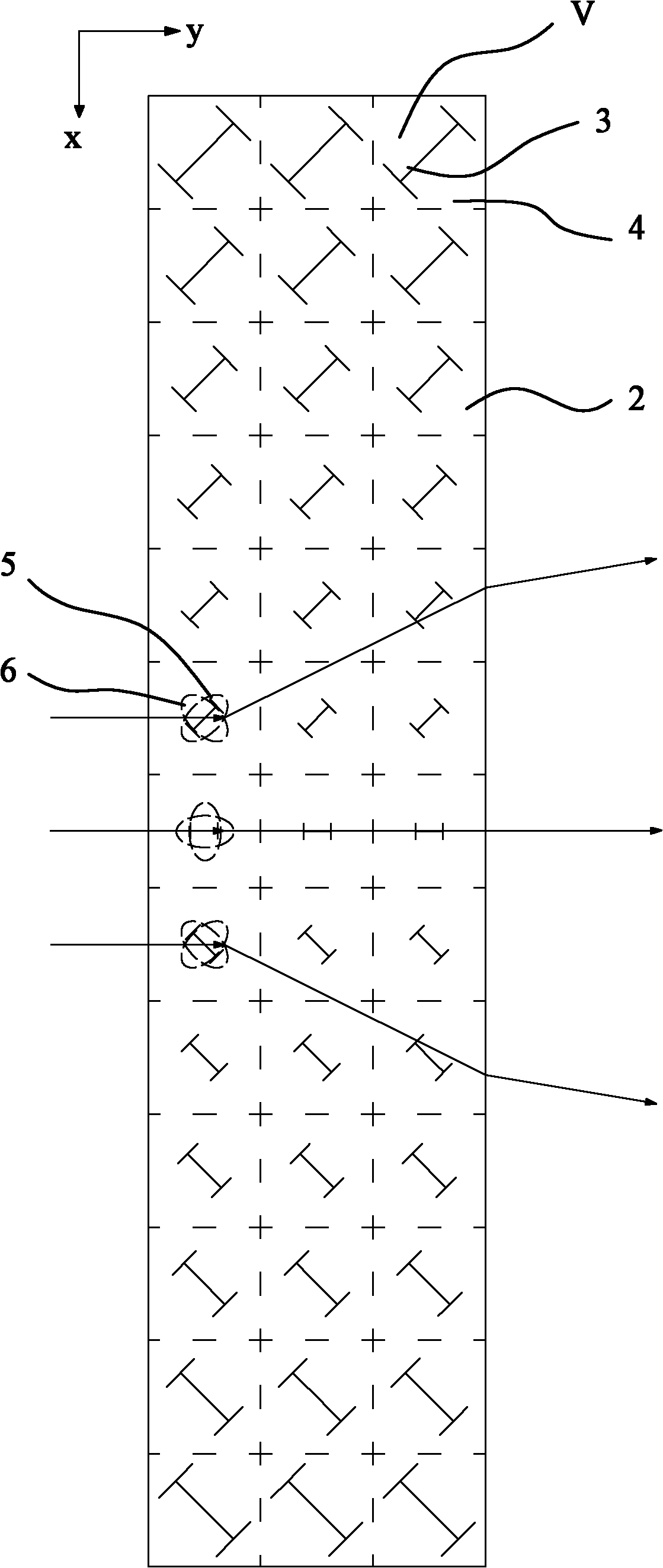 Metamaterial with electromagnetic wave divergence function