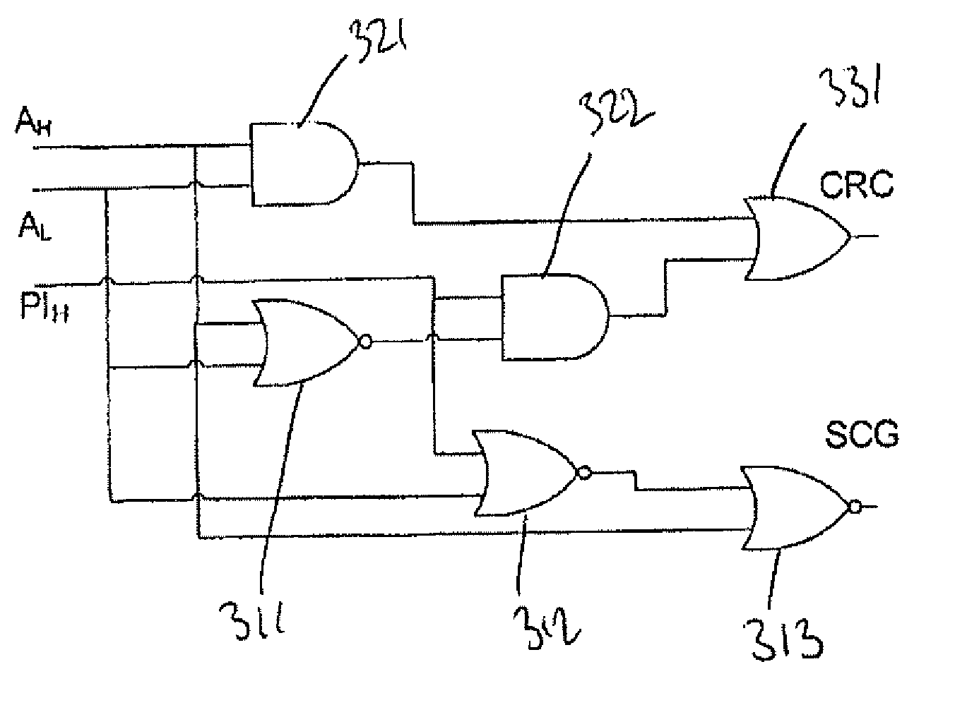 All optical processing circuit for conflict resolution and switch configuration in a 2x2 optical node
