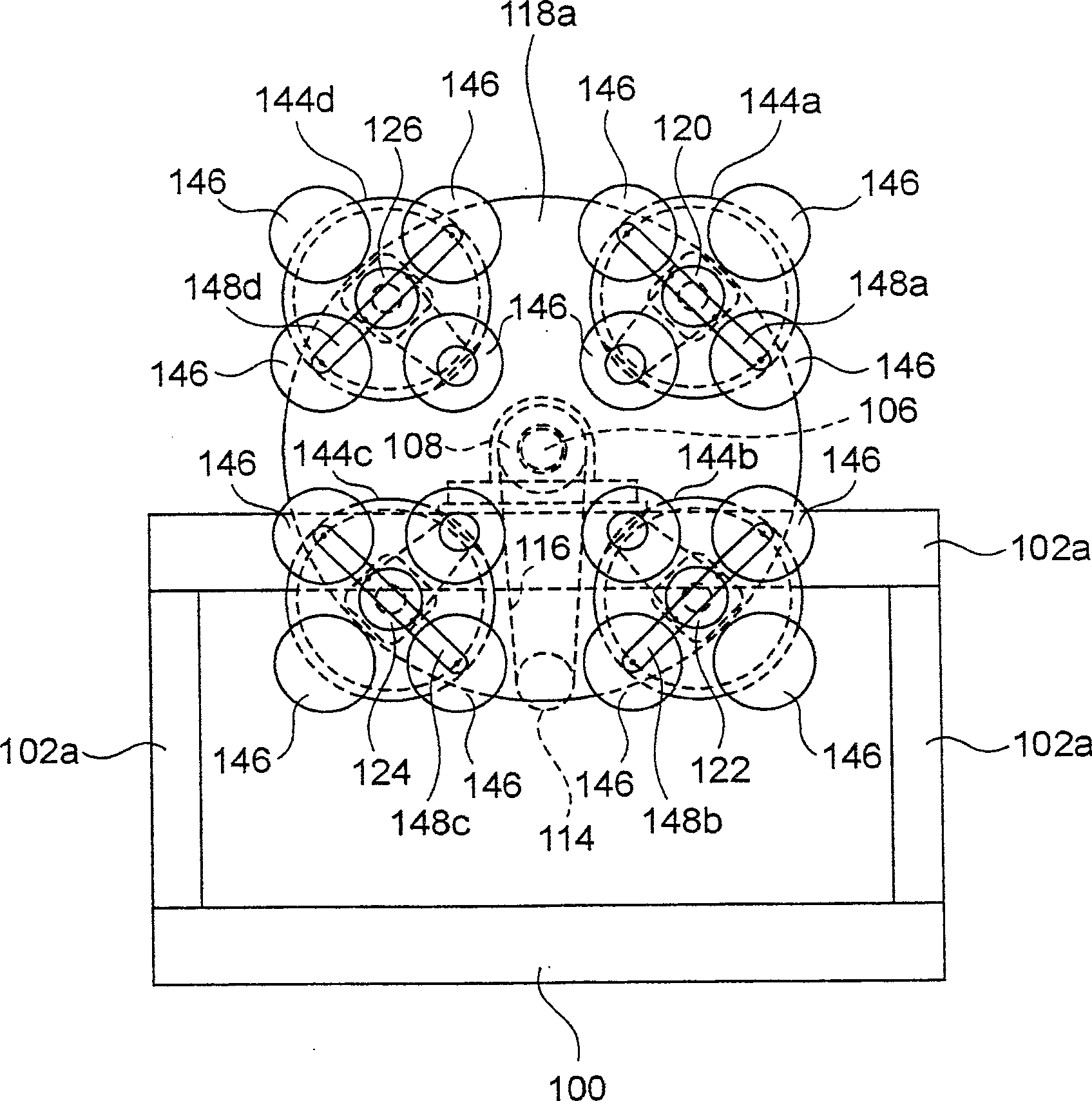 Multi-shaft rotary creel, sample warper and warping method