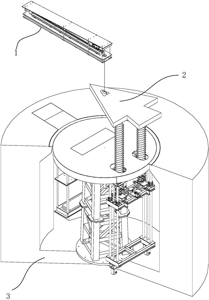 Double-supporting one-hanging object supporting rotary table for RCS measurement
