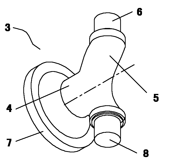 Ring type earhole universal joint as well as connector and jaws thereof