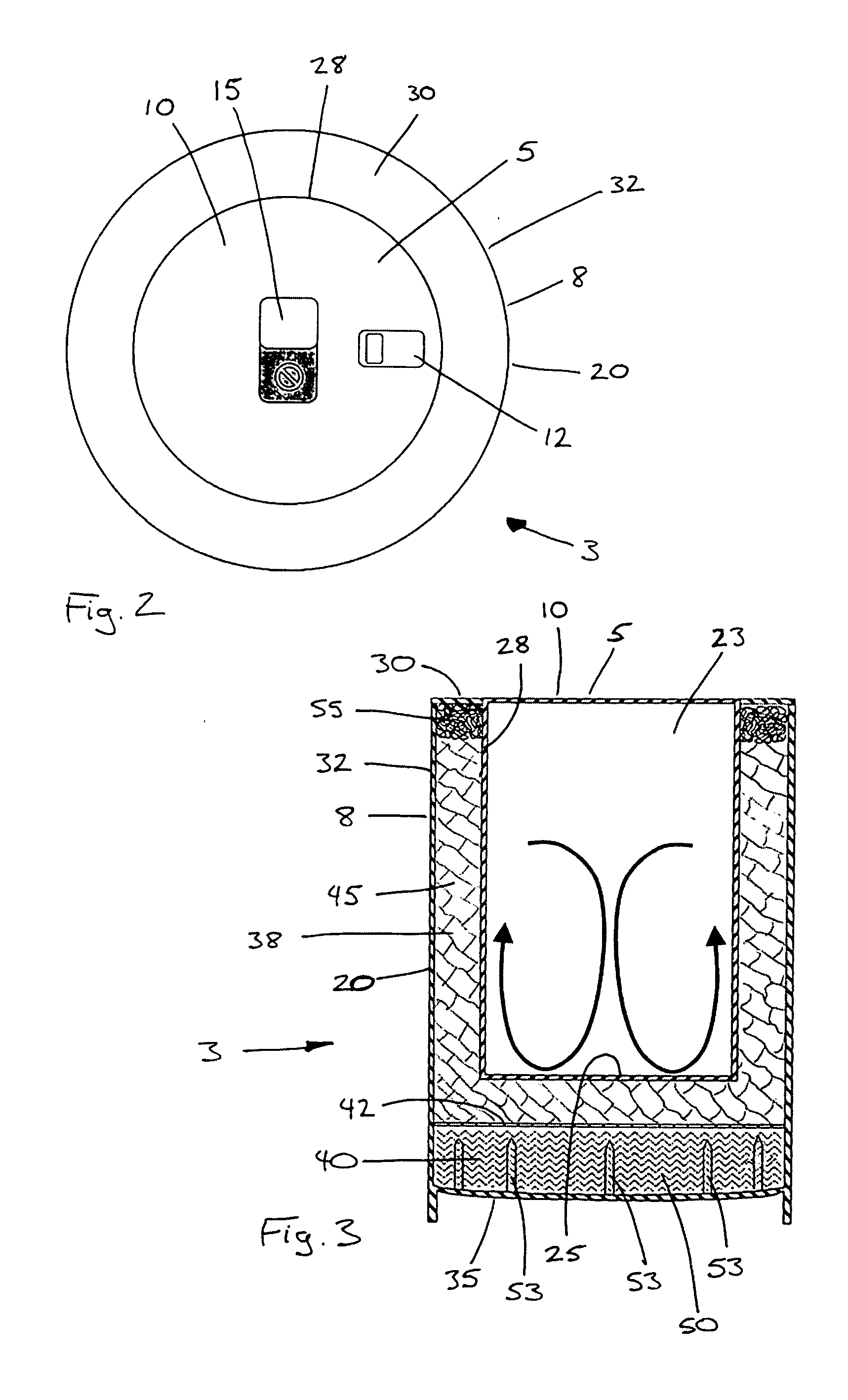 Self-contained temperature-change container assemblies