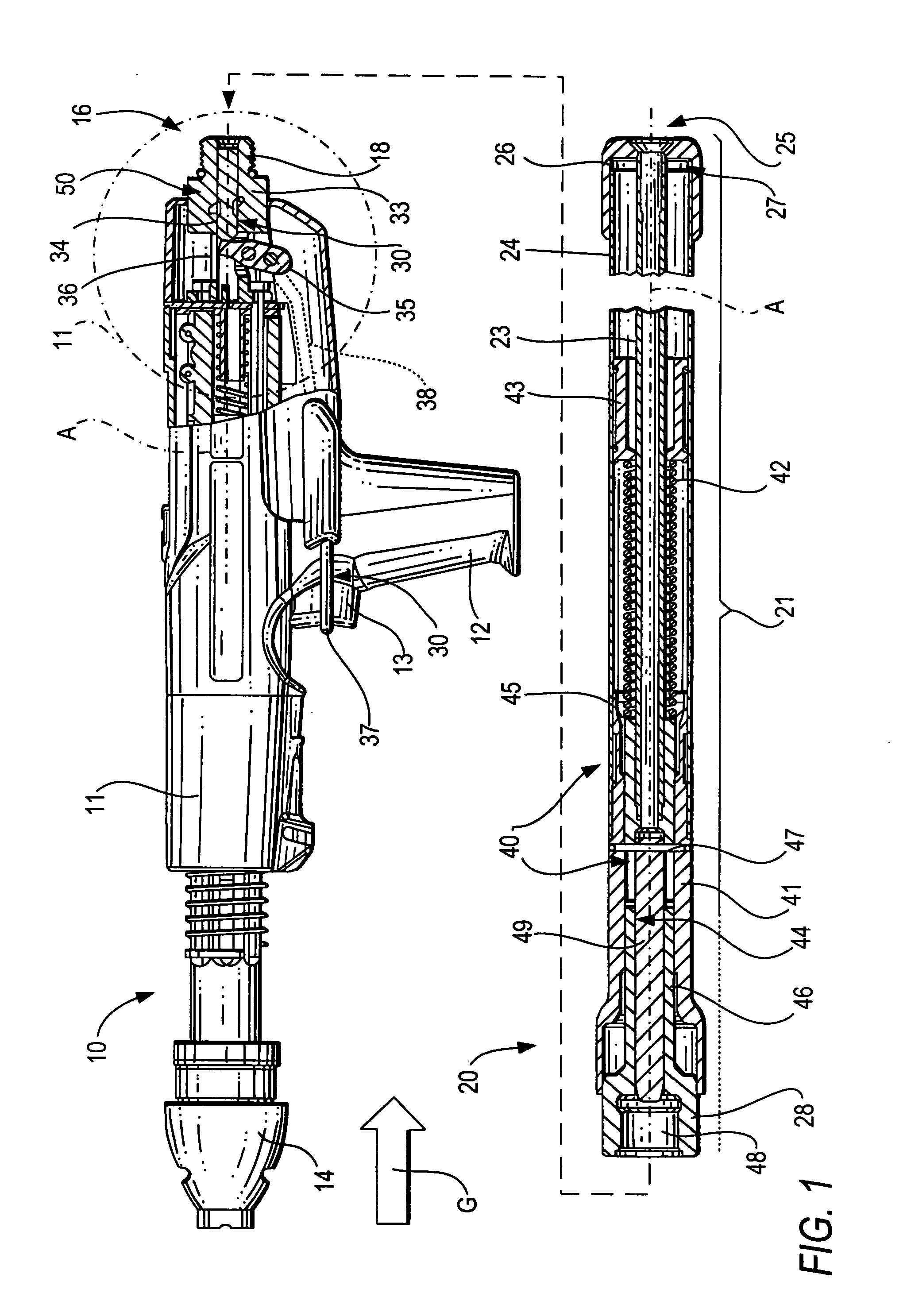 Hand-held setting tool with connection means for a positioning device