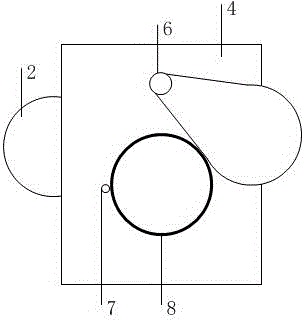 Flow-limiting valve with single door in different direction