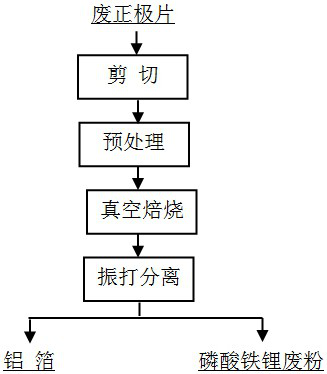 A vacuum separation method for the positive electrode sheet of waste lithium iron phosphate battery