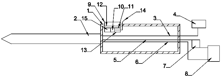 Directional melting needle for interventional operation