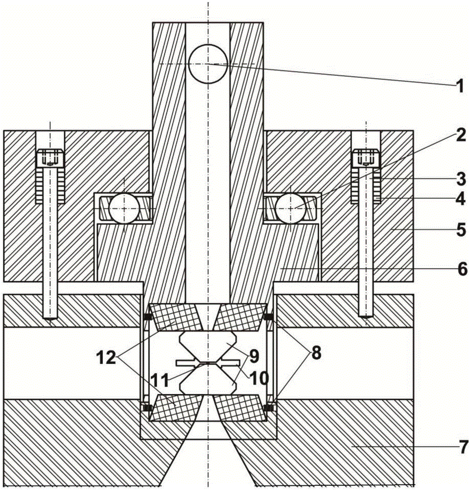 Small-size rotating type diamond anvil cell press device