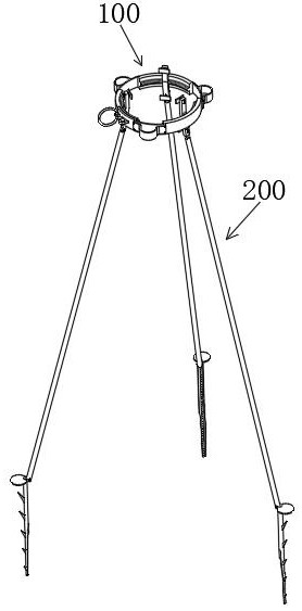 Landscaping tree supporting device