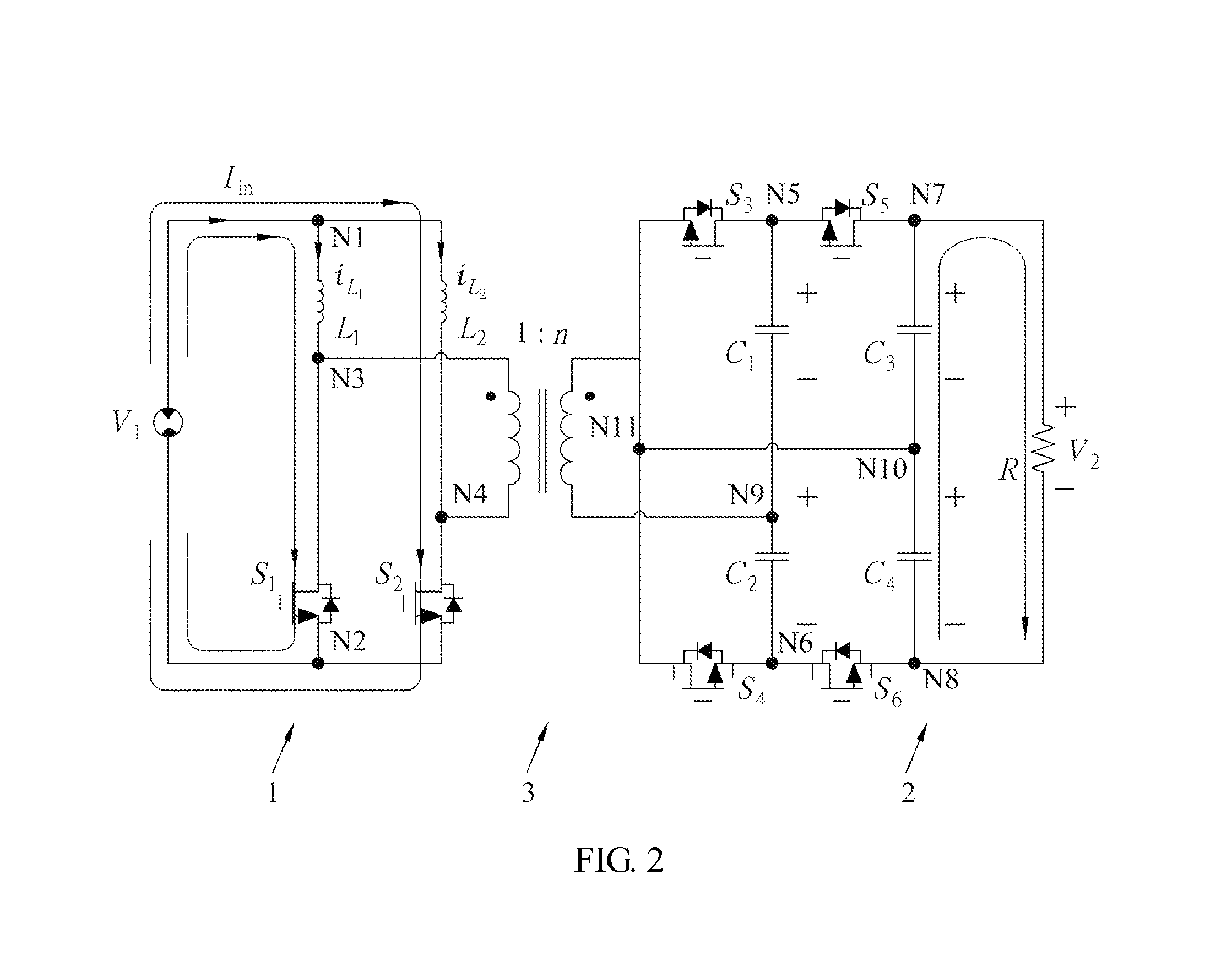 Bidirectional dc-dc converter system and circuit thereof