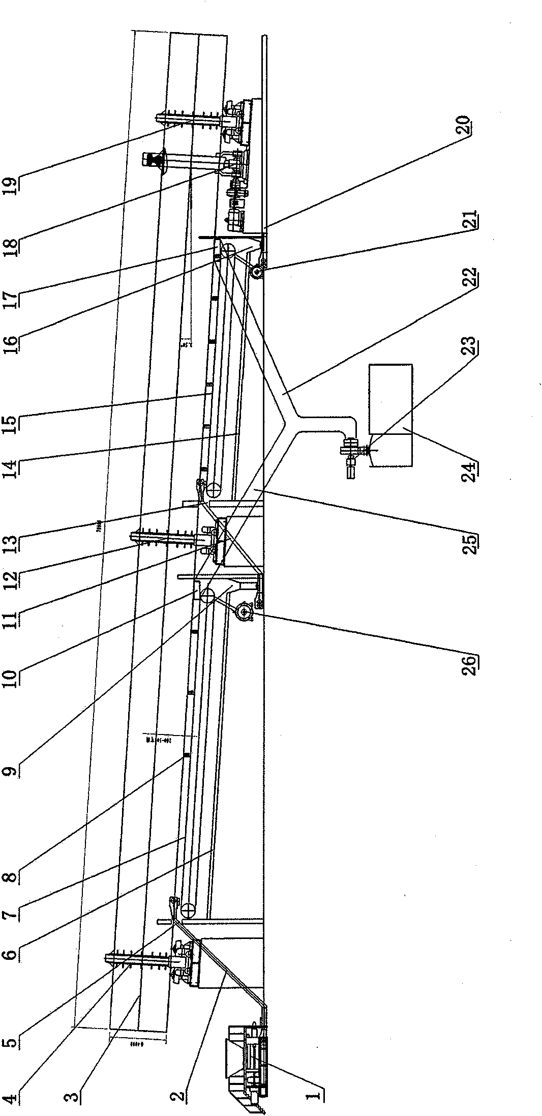 System for drying sludge by utilizing radiation heat of rotary cement kiln