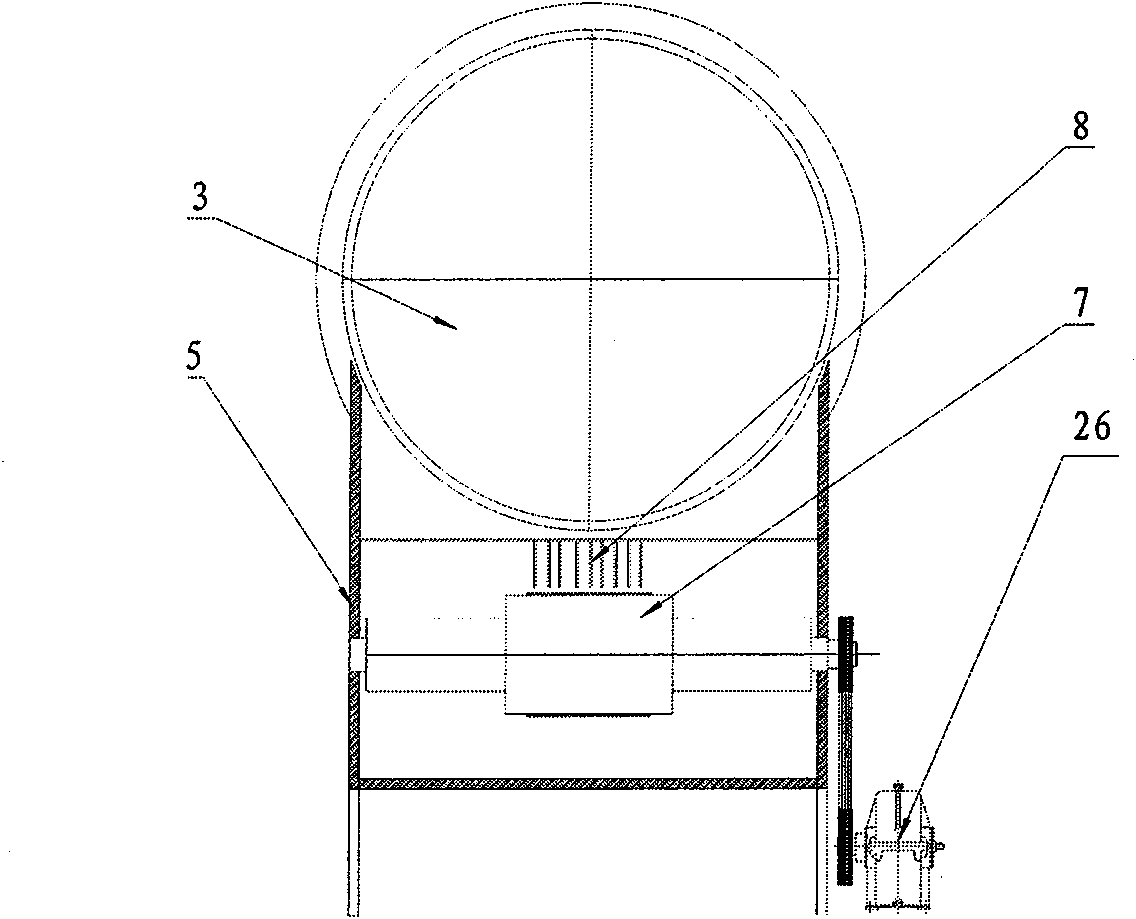 System for drying sludge by utilizing radiation heat of rotary cement kiln