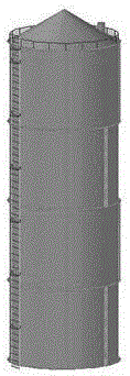 Combined type large-capacity typhoon-resistant silo and manufacturing method thereof
