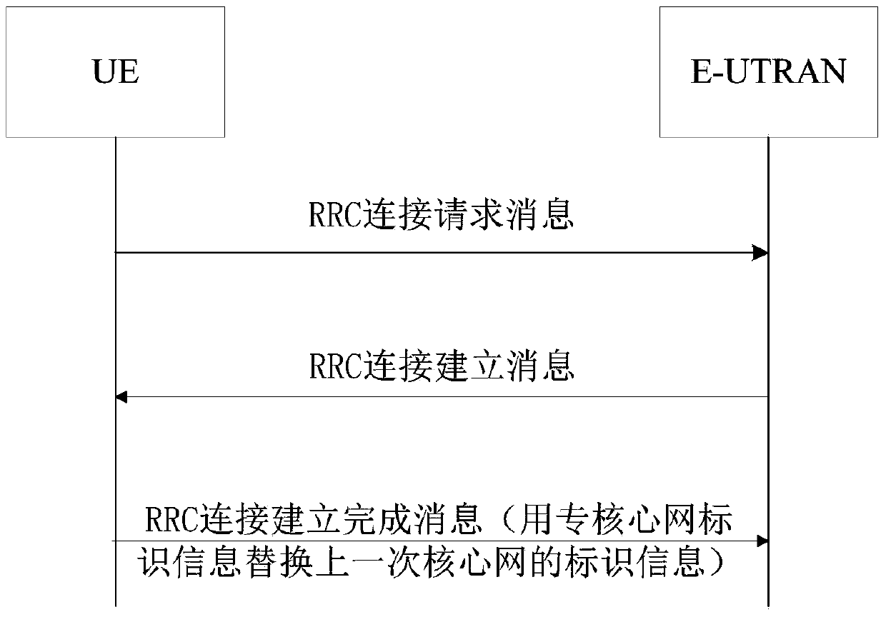 Dedicated network selection method, terminal, access network node and core network node