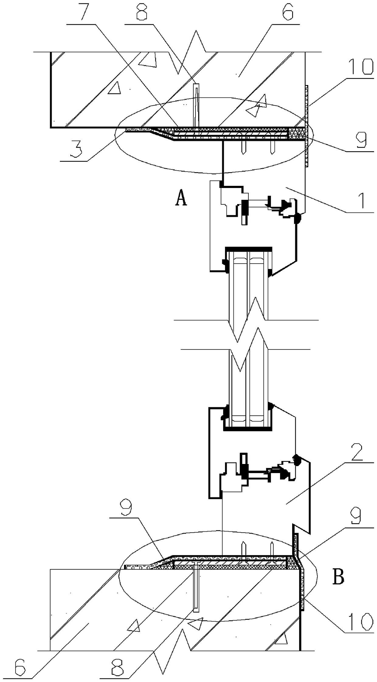 An opening built-in door and window structure and its installation method for the external thermal insulation system of the external wall of the passive building
