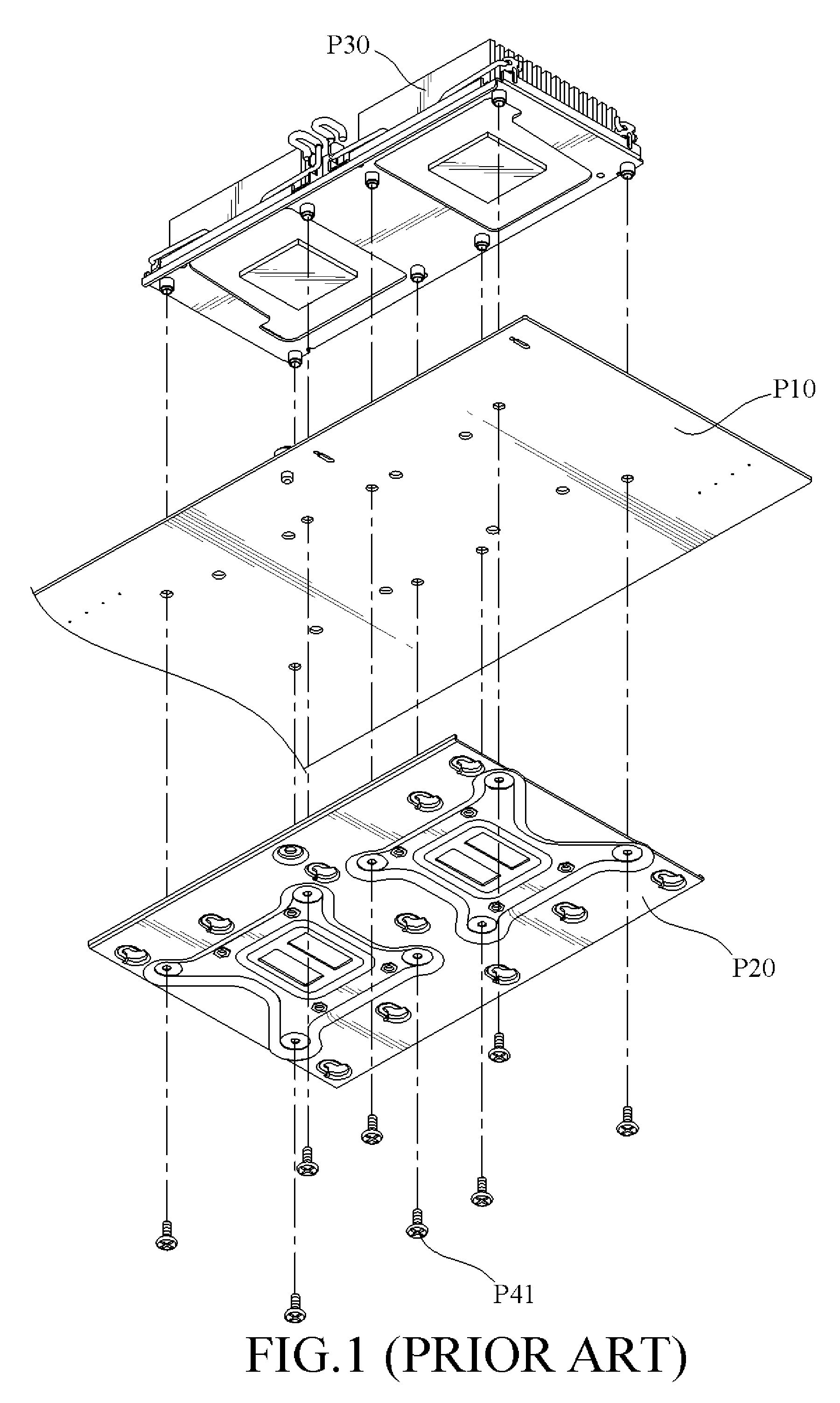 Fixing structure for computer mainboard