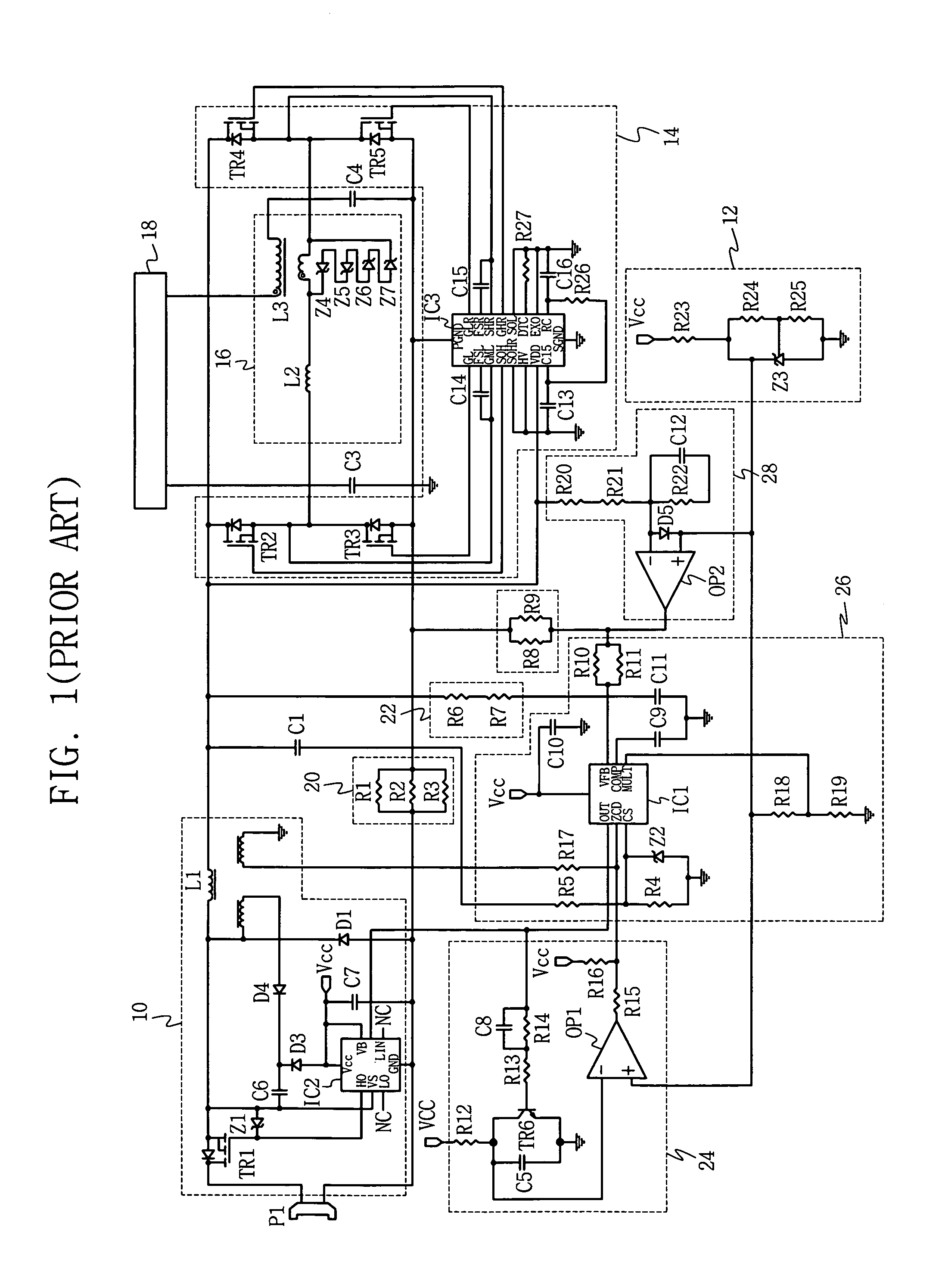 Stabilizer circuit for high-voltage discharge lamp