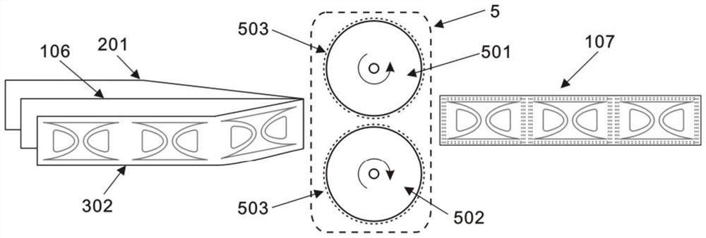 An automatic device for efficiently producing safe and easy-to-tear masks and its production method