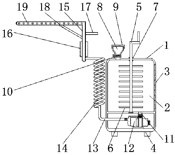 Chemical spraying device for diseases and pests of Camellia sinensis