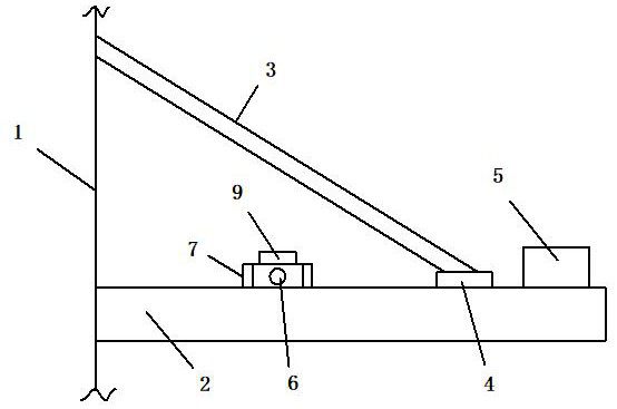 Sensor beam lifting device used for deflectograph
