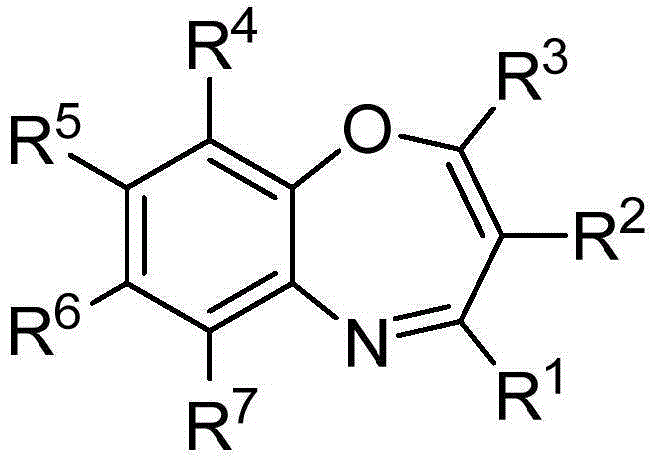 Polysubstituted benzo[b][1,4] oxazepine derivative and preparation method thereof