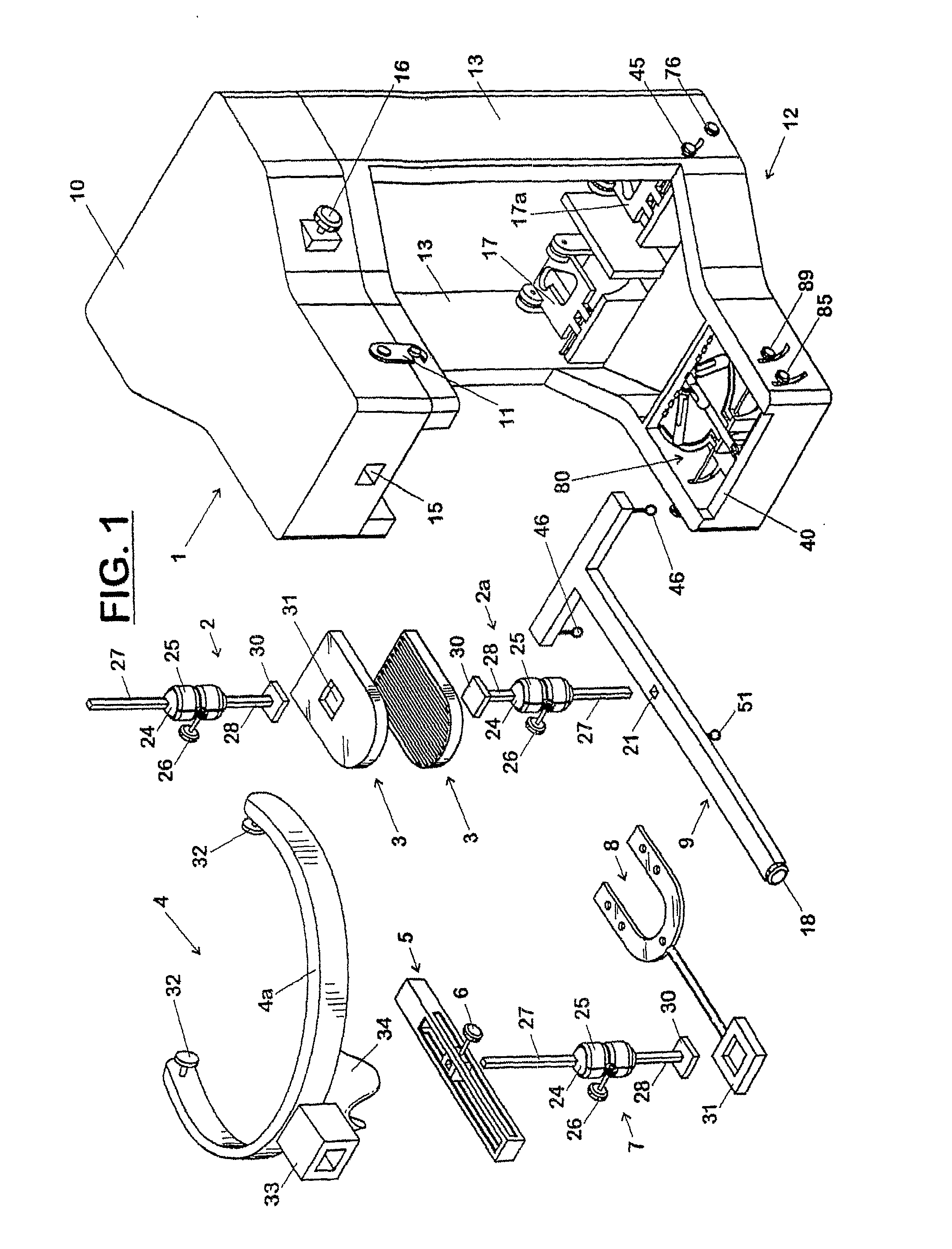 Dental articulator for positioning the arcades without the use of plaster