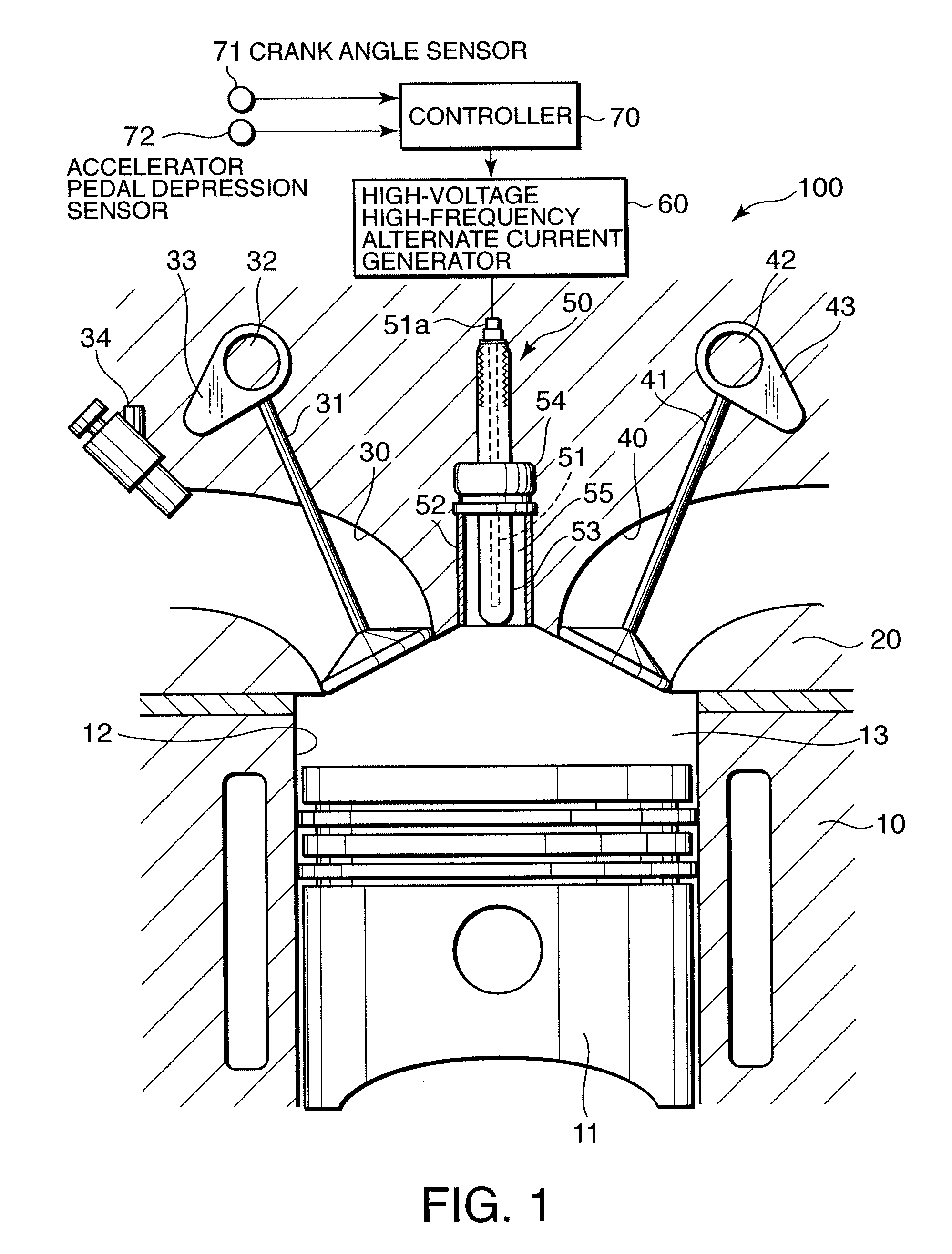 Non-equilibrium plasma discharge type ignition device