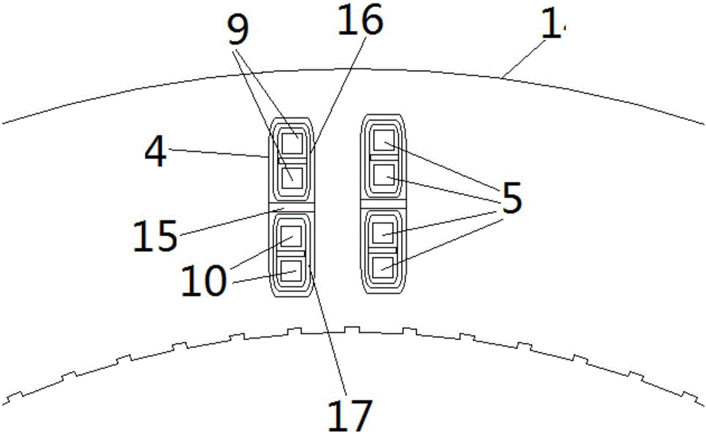 Automobile generator stator structure
